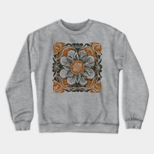 Art Deco Ornament Brown Crewneck Sweatshirt